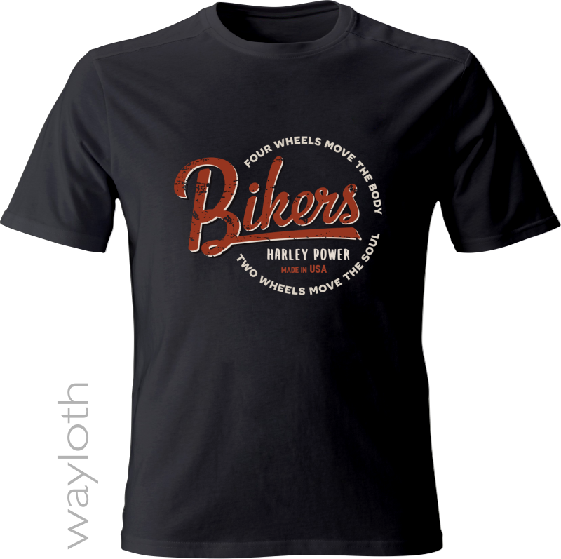 T-Shirt Bikers Harley Power -black by Wayloth